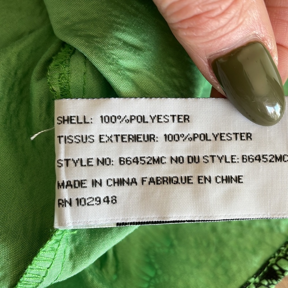S Tulle Sleeveless Dress - green/black with front bow detail - Picture 7 of 12